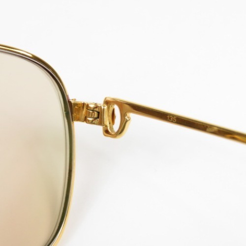 76007CARTIER カルティエ 美品 トリニティ 度入り サングラス ゴールド