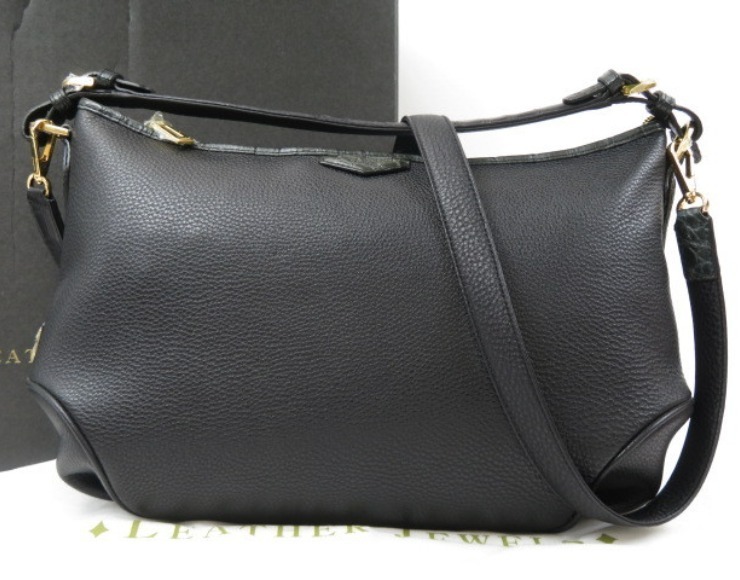 39956☆ LEATHER JEWELS レザージュエルズ 未使用品 2WAYバッグ