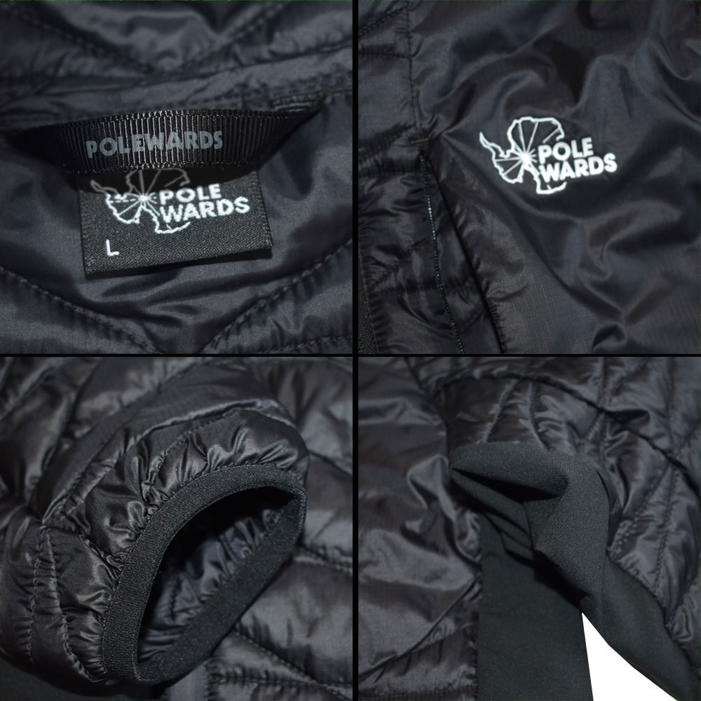 POLEWARDS 中綿 フーディ ジャケット 【ブラック/L】新品! POLEWARDS 中綿 フーディ ジャケット 【ブラック/L】新品!
