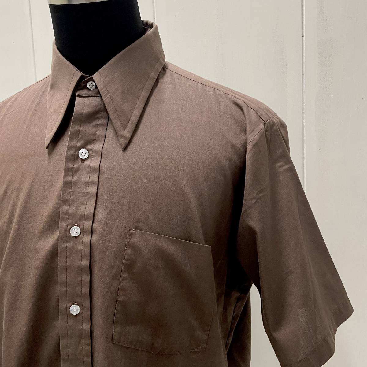 格安販売中 シャツ 半袖 ARROW 70s 茶色 70年代 レア ポケット USA