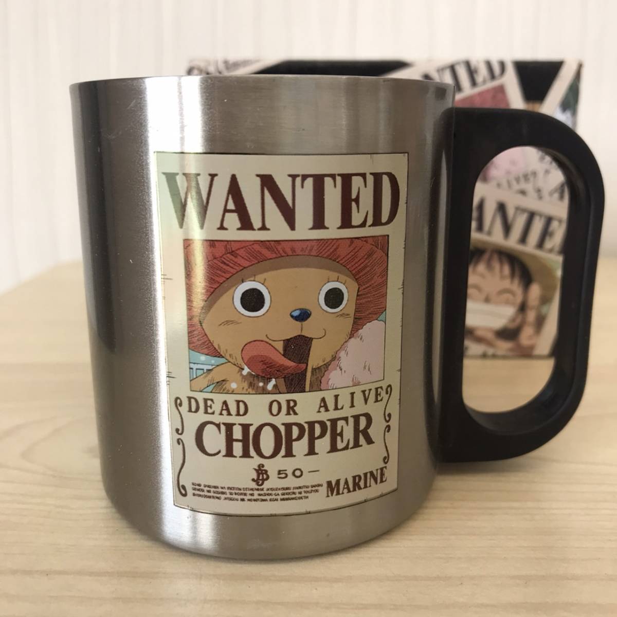 【K3048】 ONE PIECE ワンピース ステンレスマグカップ チョッパー プライズ 食器 長期保管品の画像5