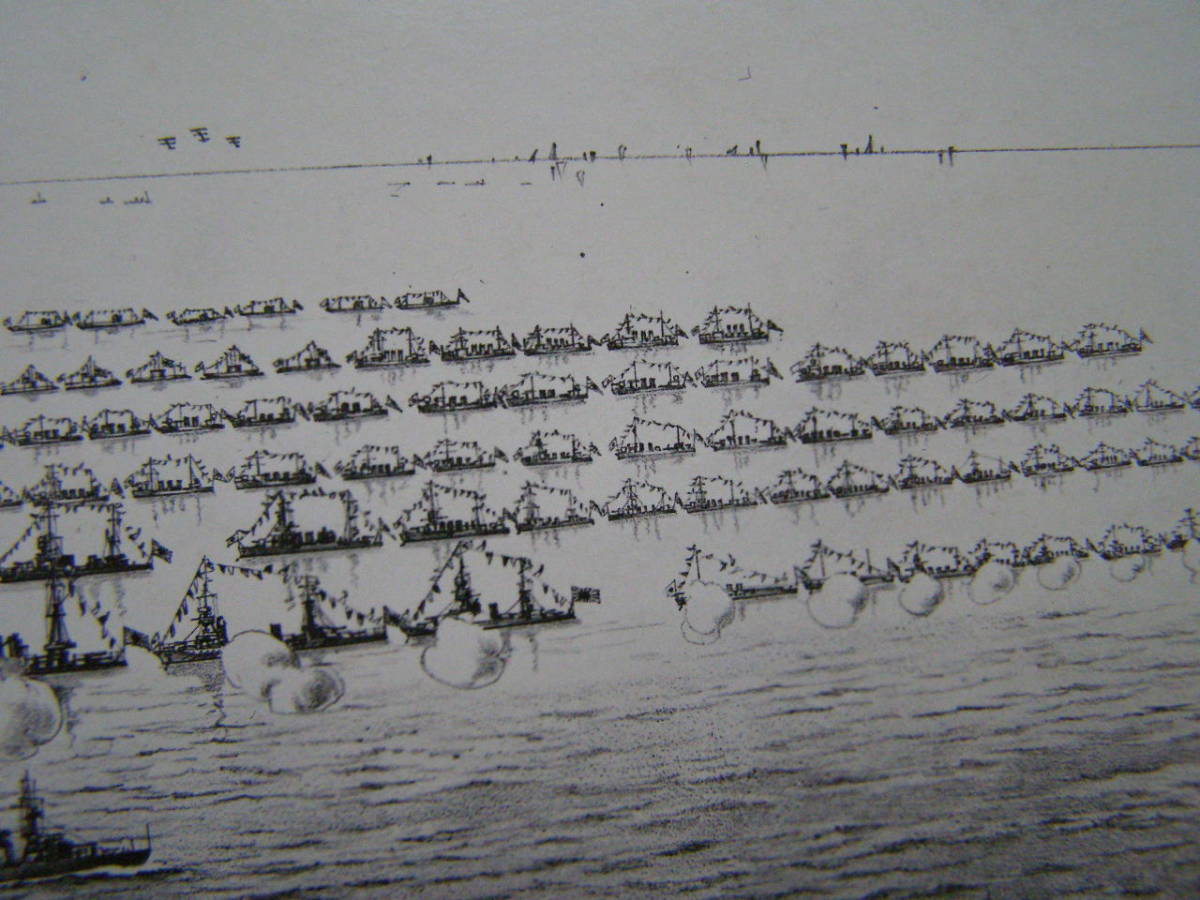 (B28) 写真 古写真 戦前 船舶 軍艦 観艦式 絵の写真 大日本帝国海軍 日本海軍_画像5