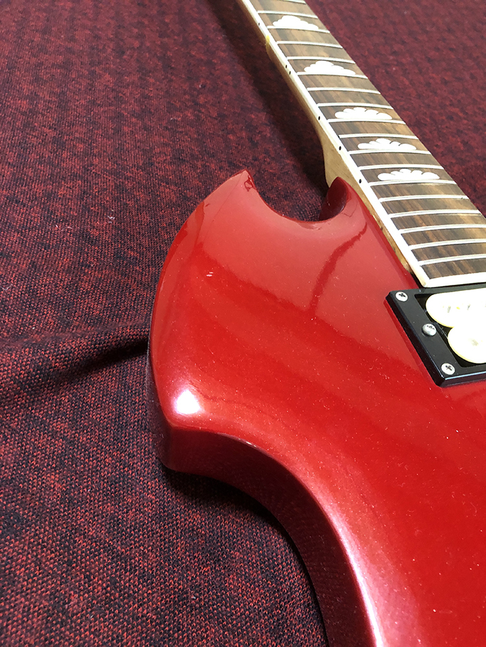 モッキンバードタイプ エレキギター MG hide ジャンク レッド 【91%OFF!】 ジャンク