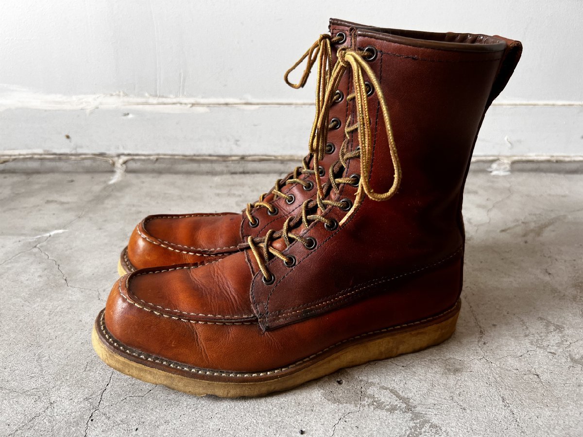 (^w^)b RED WING 70s 877 BROWN US9.5C レッドウィング アイリッシュセッターブーツ モックトゥ ブラウン 赤茶 犬タグ 90s80s レトロ　定番_画像1