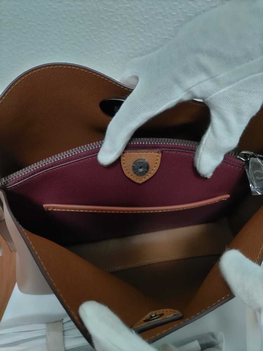 COACH コーチ ウィロウ ショルダー バッグ カラーブロック ハンドバッグ_画像8