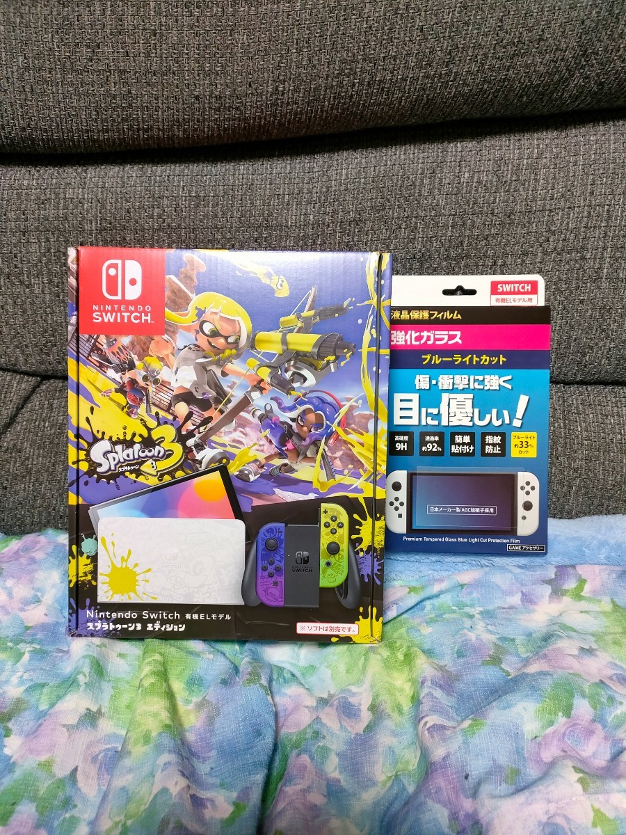 Nintendo Switchスプラトゥーン3エディション+保護フィルムセット ...