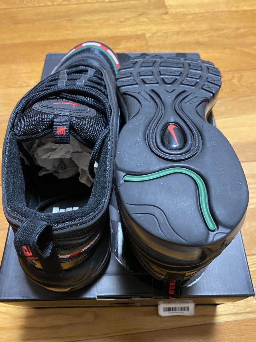 ほぼ未使用！NIKE AIR MAX 97 OG / UNDFTD BLACK 黒　US9.5 27.5cm ナイキ　エアマックス97 OG UNDEFEATED アンディーフィーテッド_画像5