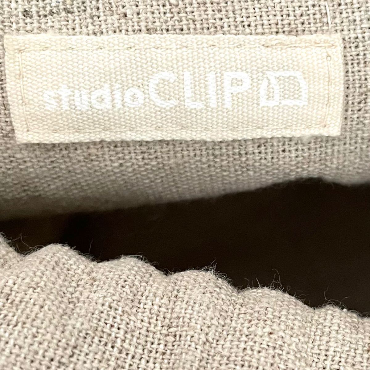 studioclip カゴバッグ　巾着　ペーパー透かし編み