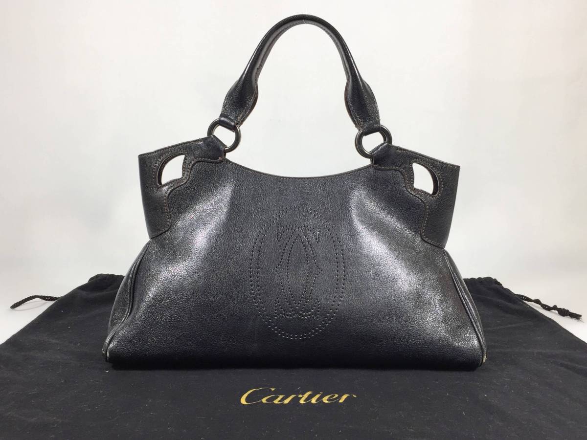 送料無料 【人気 美品】 Cartier カルティエ ハンドバッグ マルチェロ