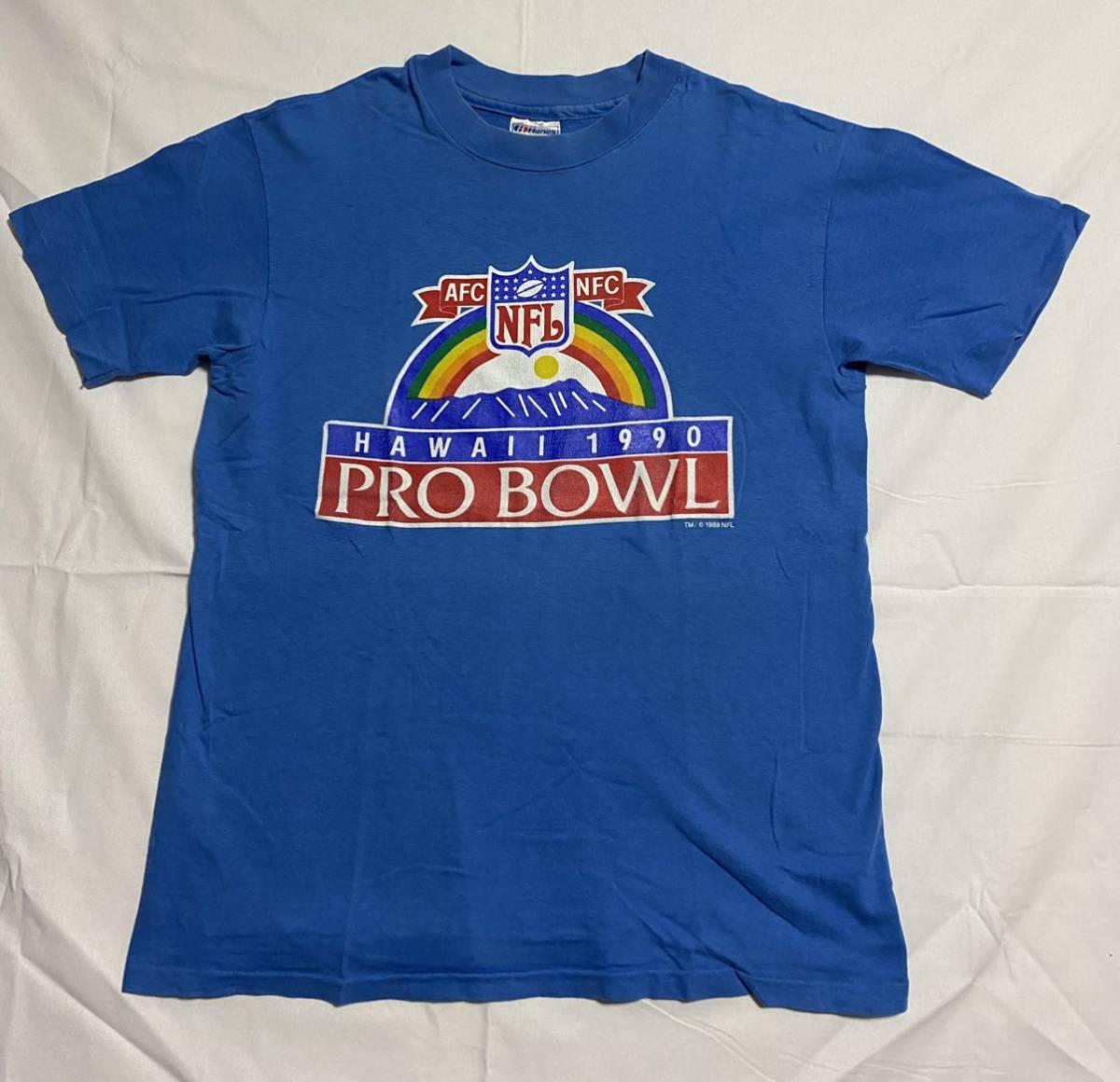 80s USA製 OLD HANES BEFFY ヘインズ　NFL Tシャツ シングルステッチ　サイズ M アメリカ　vintage_画像2