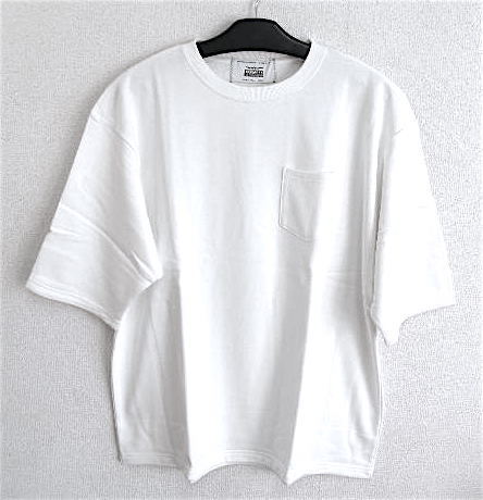 ●新品●BENCH ポケット付スウェット素材ビックTシャツ ホワイト の画像1