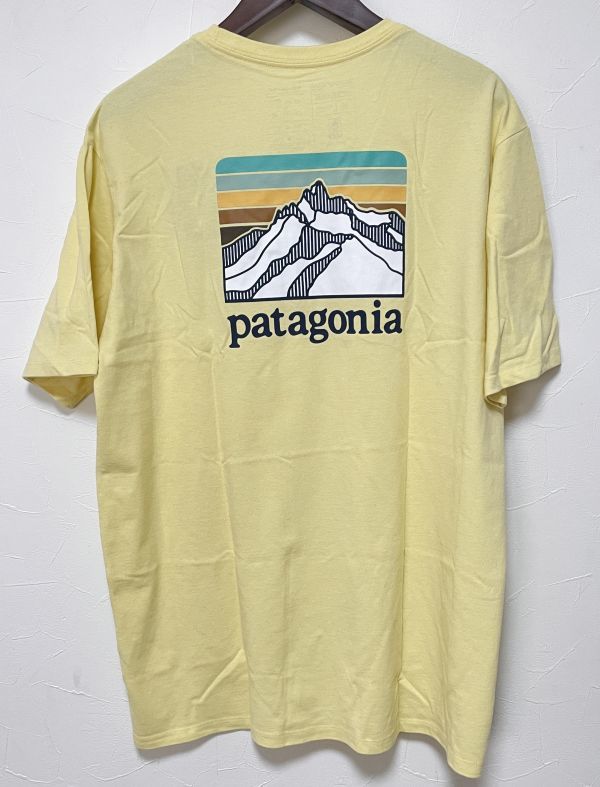 パタゴニア Tシャツ Mサイズ ラインロゴリッジポケットレスポンシビリティー PATAGONIA 38511 メンズ ISLY イエロー系_画像1