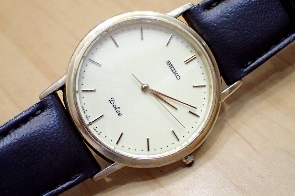 SEIKO/セイコー ドルチェ ◇9531-7000 K10/金無垢ケース ◇アイボリー