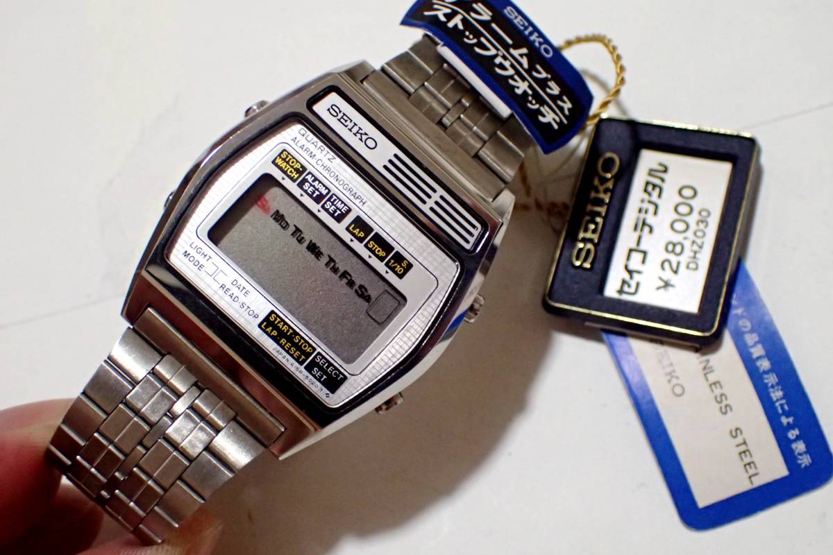デッドストック/タグ付き未使用 ◆SEIKO/セイコー A158-5040 ◆アラームクロノグラフ デジタル/メンズ腕時計
