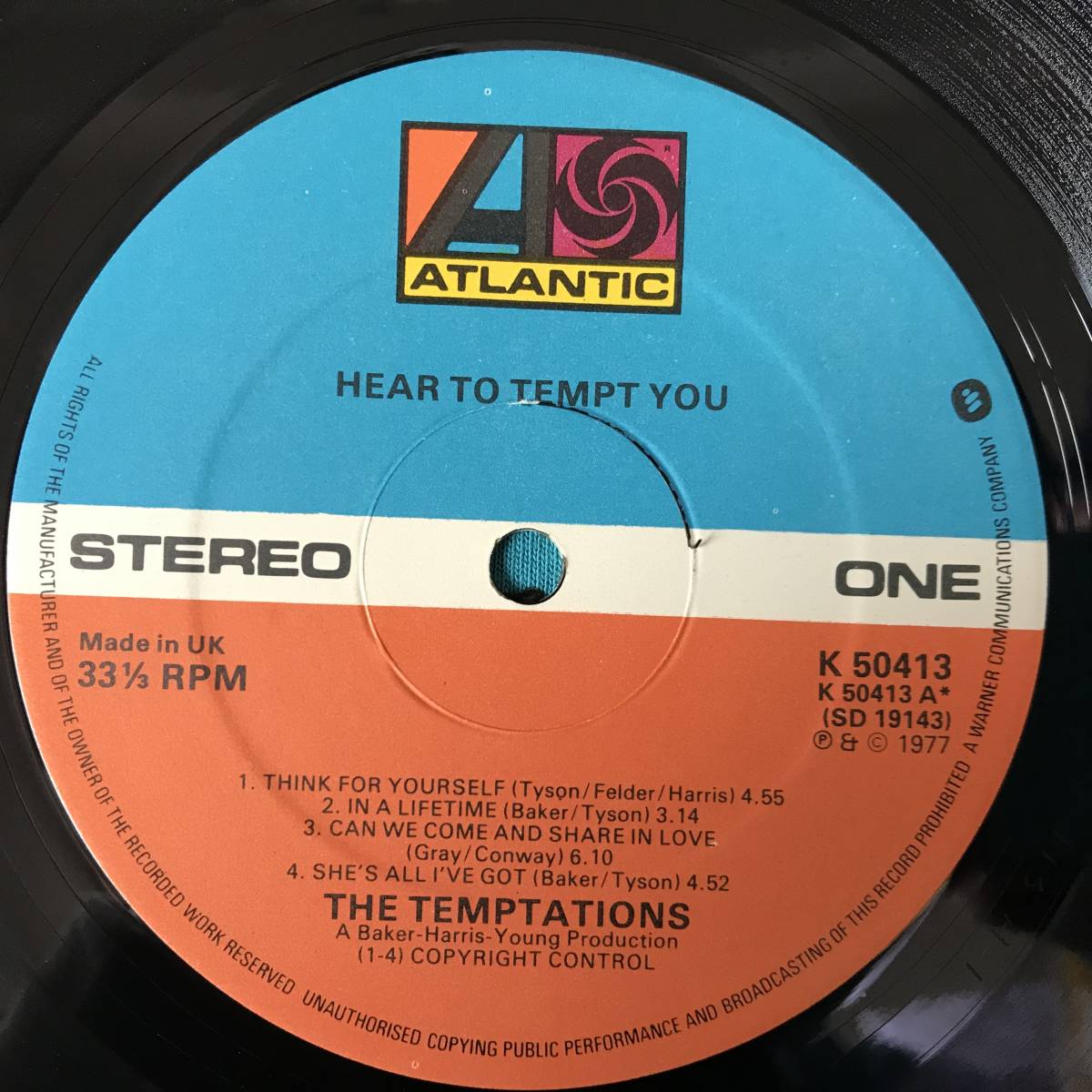 LP●The Temptations / Hear To Tempt You UKオリジナル盤K50413 キラー・フィリー・ソウル「Think For Yourself」_画像3