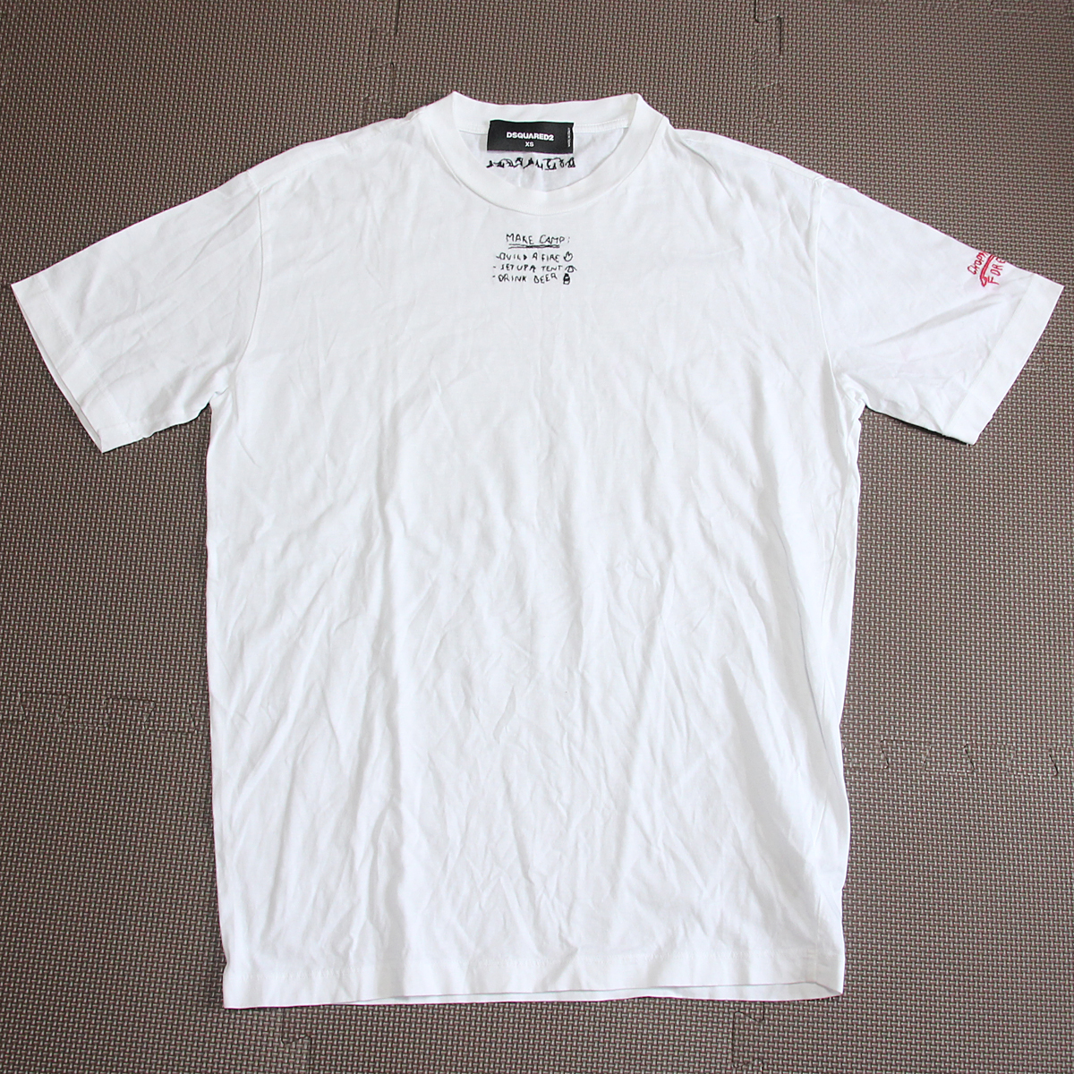 ディースクエアード 刺繍 ロゴ 半袖 Tシャツ MAKE CAMP XS レディース DSQUARED2_画像1