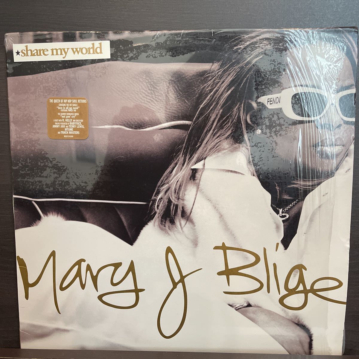 2LP シュリンク MARY J BLIGE / SHARE MY WORLD 90s R&B hiphop 5枚以上まとめてご購入の方（送料0円）送料無料_画像1