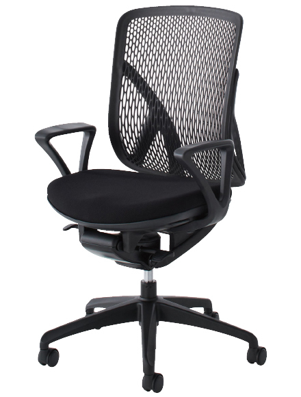 「Yera（イエラ） メッシュチェア ハイバック リング肘タイプ オフィスチェア パソコンチェア 椅子 いす イス 2色あり 新品_画像1