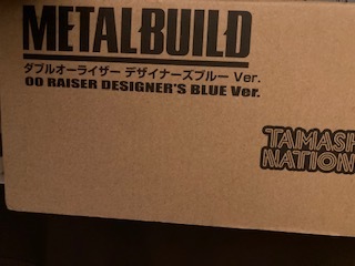 METAL BUILD ダブルオーライザー デザイナーズブルー Ver.　輸送箱付き伝票跡なし　新品未開封　 メタルビルド　ガンダム_画像1