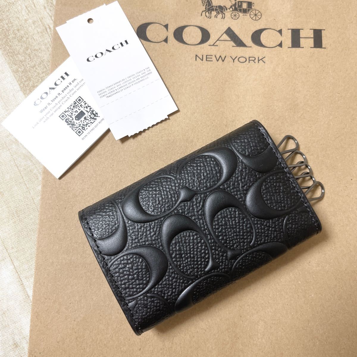 定番キャンバス coach コーチ キーケース 新品 未使用 袋付 kids-nurie.com