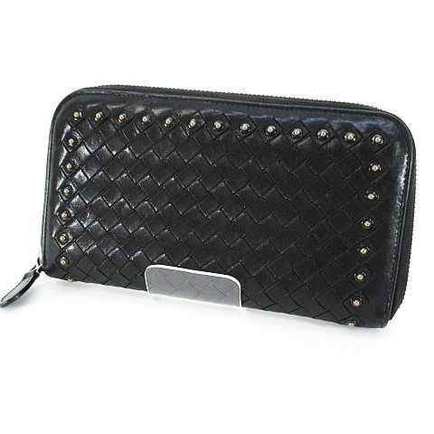 ボッテガヴェネタ BOTTEGA VENETA レザー スタッズ イントレチャート