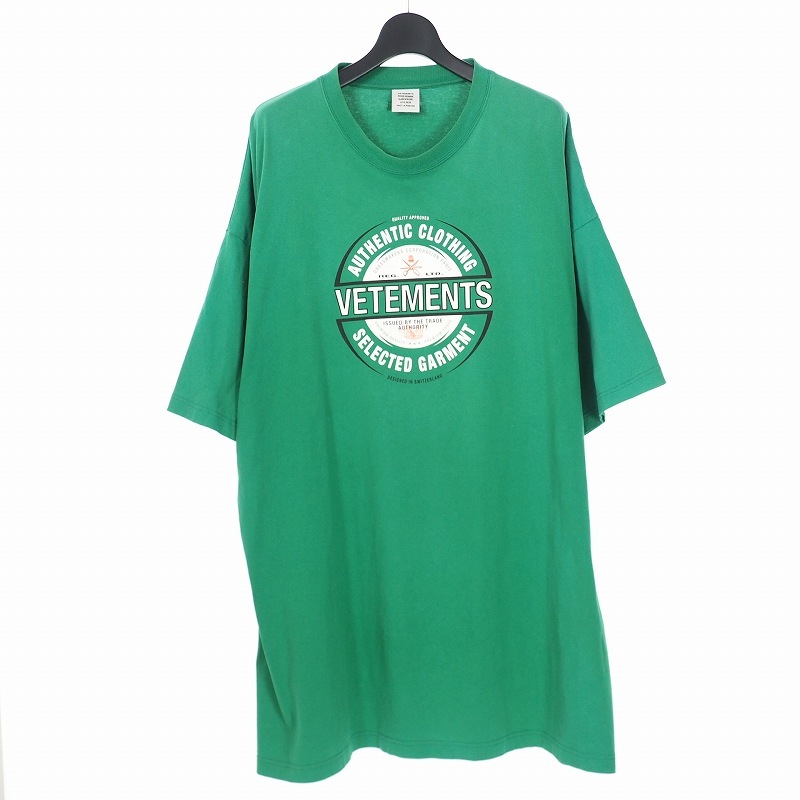 最大92%オフ! 正規新品 20SS VETEMENTS ヴェトモン ビッグタグ ロゴ