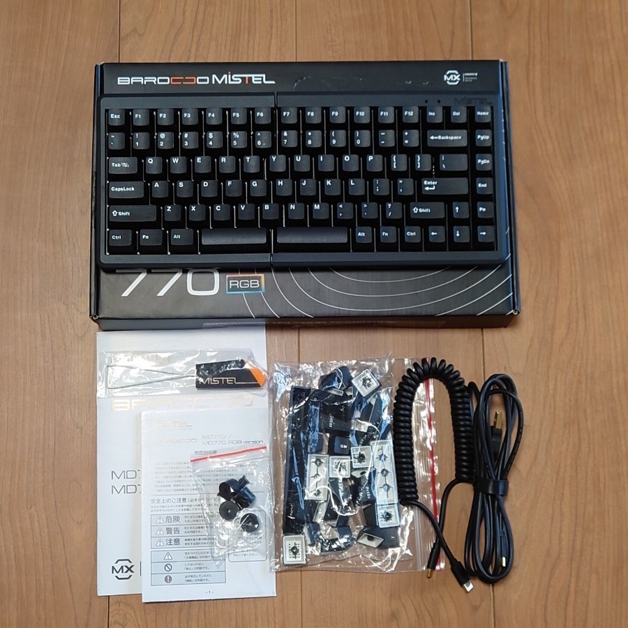 ミステル Mistel Barocco MD-770 RGB US配列 静音赤軸 分離式 メカニカルキーボード  ゲーミング