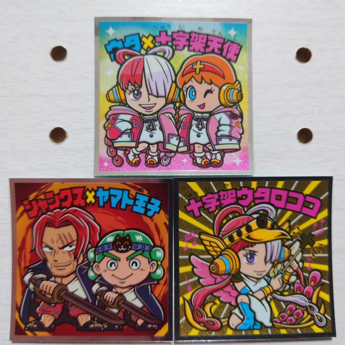 ワンピース ビックリマンチョコ Red 十字架ウタロココ シークレット ウタ ワンピース ビックリマンチョコ Red 十字架ウタロココ シークレット ウタ