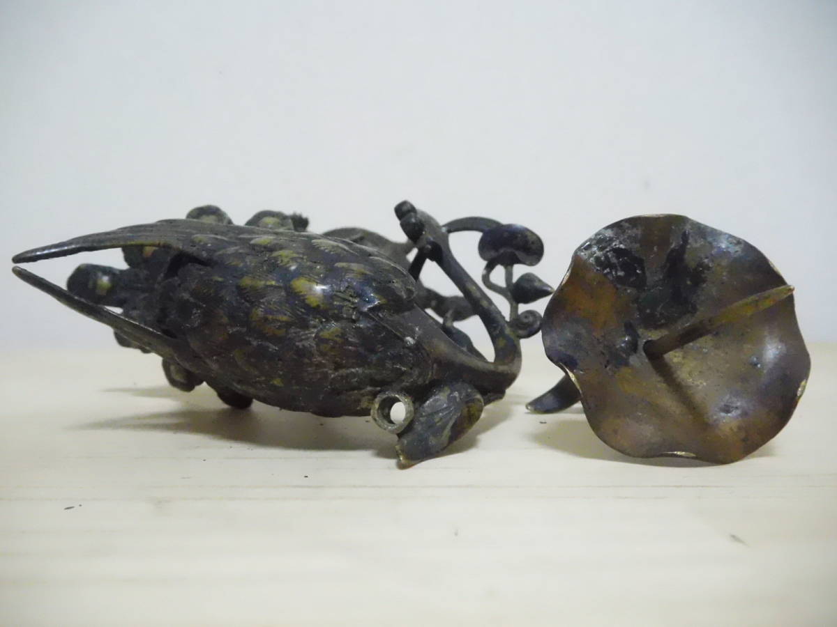 X243-493W 仏具 燭立 獅子香炉 真鍮 大谷派? 中古 燭立:高さ約 X243-493W 仏具 燭立 獅子香炉 真鍮 大谷派? 中古 燭立:高さ約