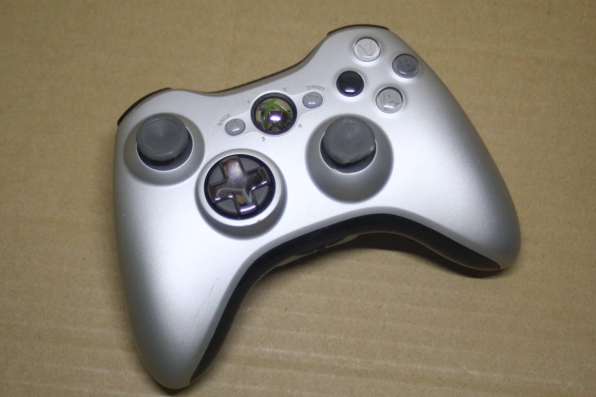 Xbox360 ワイヤレスコントローラー まとめて2個セット ブラック/シルバー マイクロソフト純正 /動作品　