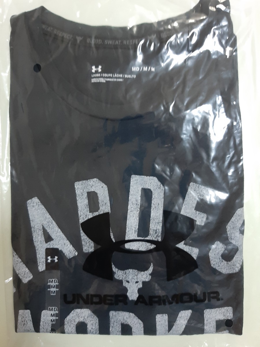 【新品】アンダーアーマー×ザ・ロック project rock UNDER ARMOUR ハードワーカーTシャツ ブラック