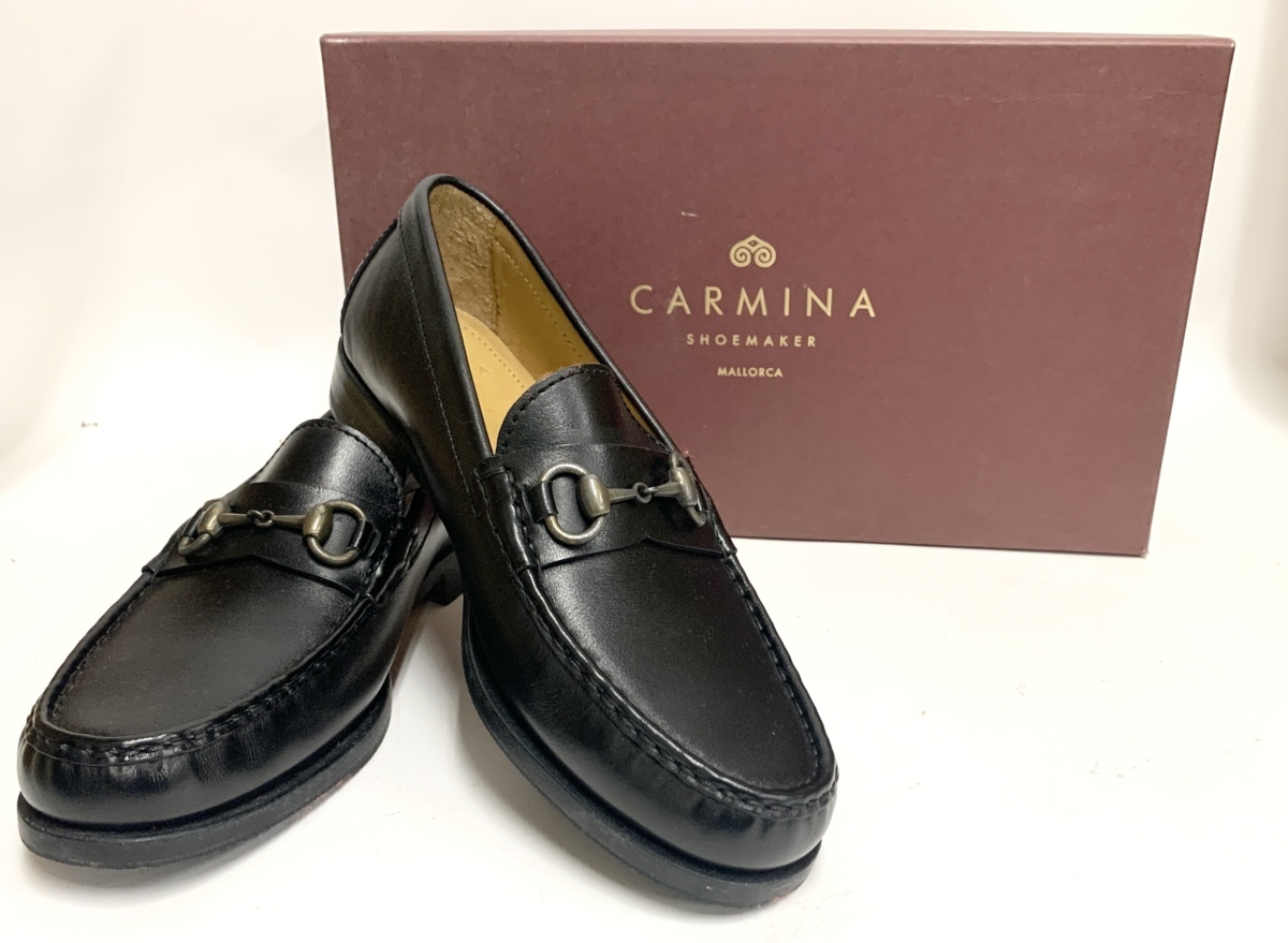 メーカー公式メーカー公式カルミナ CARMINA ローファー 紺色 箱付き