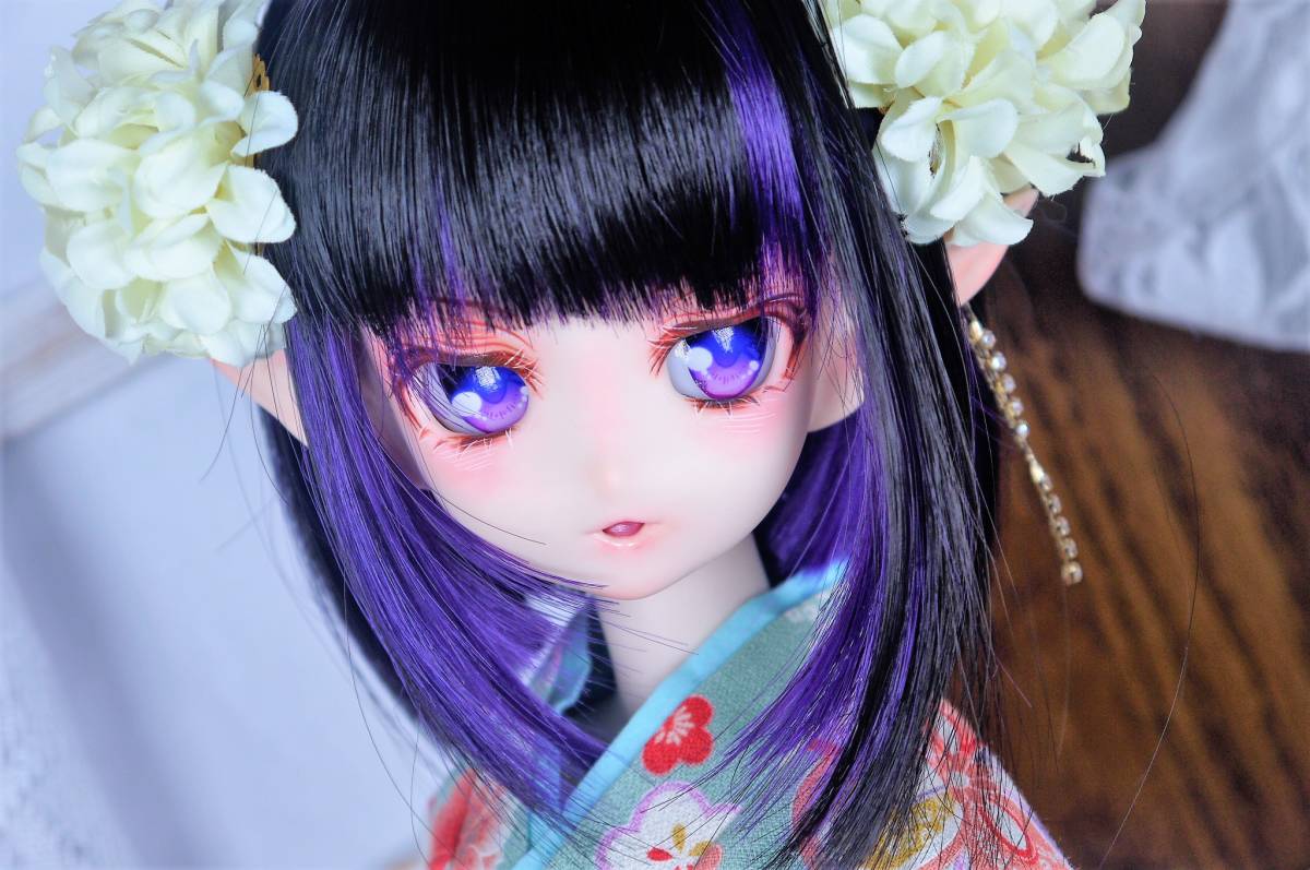 ine*カスタムヘッド:オビツ50-04まふゆヘッド+アイ+ウィッグ+オマケ