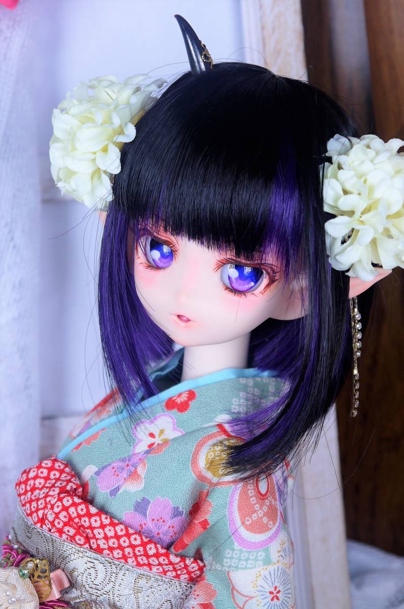 ine*カスタムヘッド:オビツ50-04まふゆヘッド+アイ+ウィッグ+オマケ