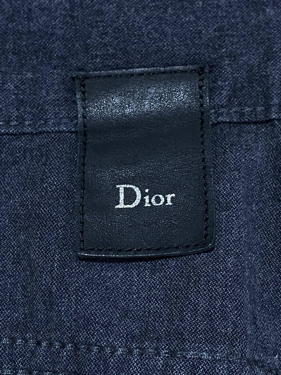 Dior homme ディオールオム ボタンフライ コットン パンツ イタリア製 グレー 大きいサイズ 33 　　　　 BJBB.H_画像8