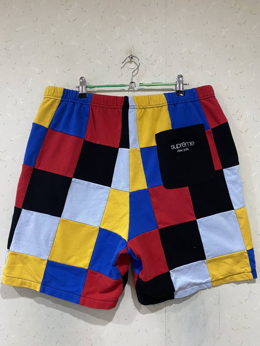 ※Supreme シュプリーム 18AW Patchwork Pique Short パッチワーク ハーフ ショート パンツ マルチカラー M BJBB.H