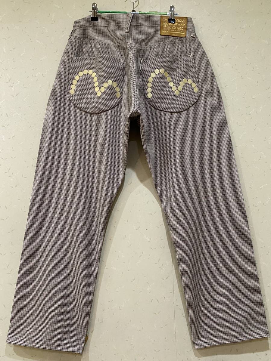 人気ブラドン エビス エヴィス GENES FAIRWAY ※EVISU LOT3001 BJBB.H 36 千鳥柄 日本製 コットンパンツ ドットゴールド刺繍 W36以上 人気ブラドン エビス エヴィス GENES FAIRWAY ※EVISU LOT3001 BJBB.H 36 千鳥柄 日本製 コットンパンツ ドットゴールド刺繍 W36以上