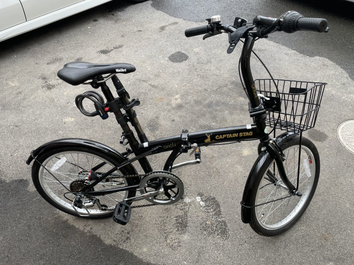 美品 キャプテンスタッグ(CAPTAIN STAG) 折りたたみ自転車 引取限定