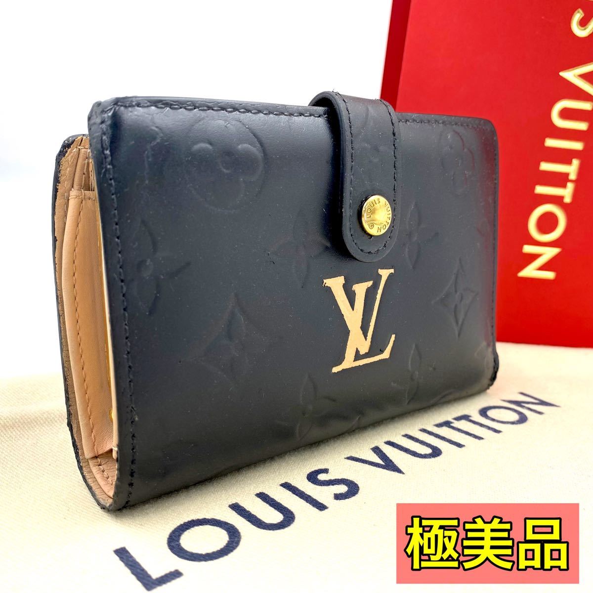 1円【極美品】LOUIS VUITTON ルイヴィトン ヴェルニ モノグラム 折財布