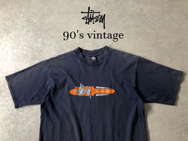 90年代ヴィンテージ OLD STUSSY USA製 ショーンフォントロゴ Tシャツ 