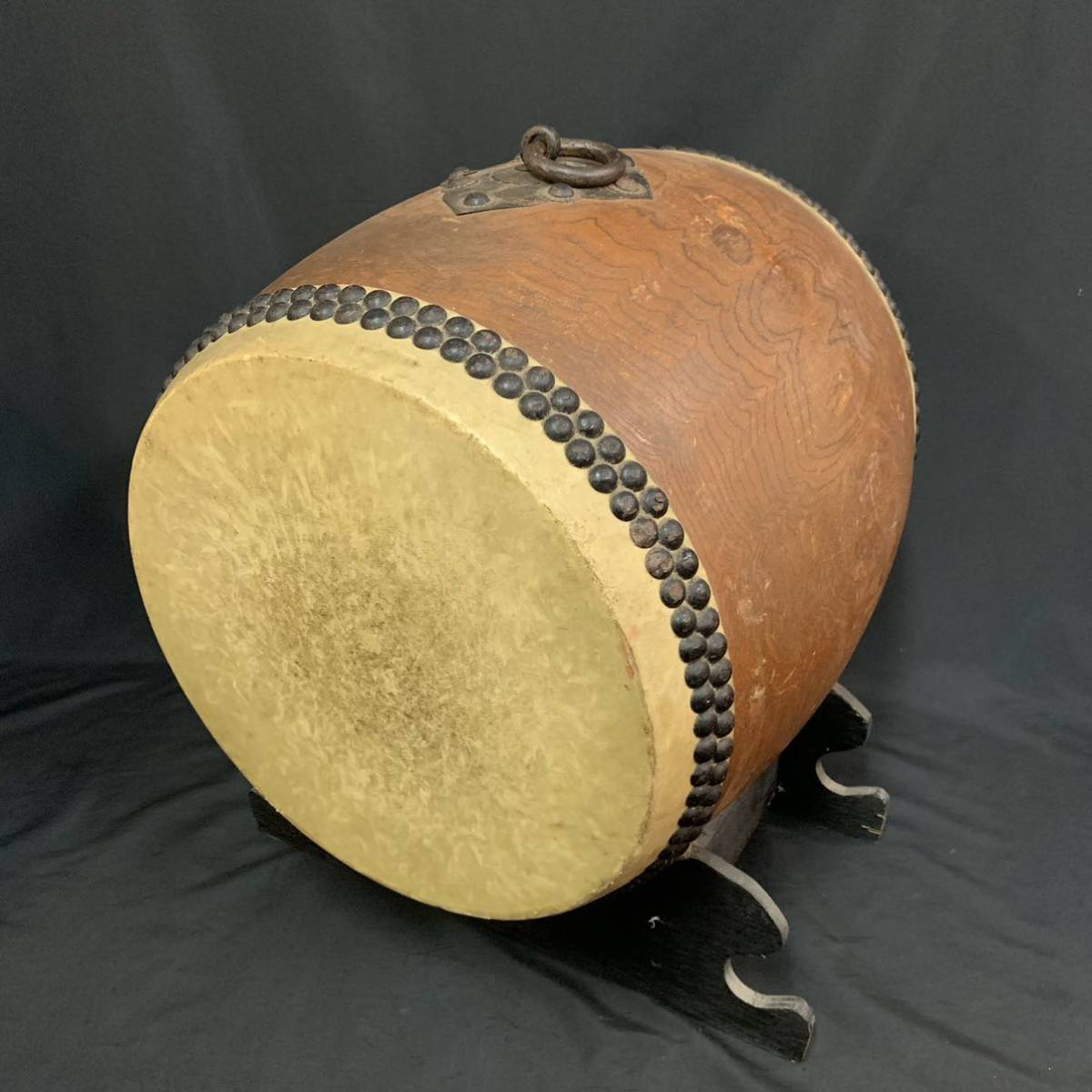 出荷 胴長太鼓 本欅胴 厚皮張 1.8尺 和太鼓 お祭り kead.al