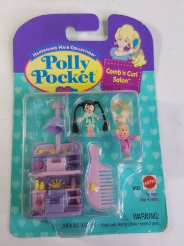 1995 Polly Pocket Comb 'n Curl Salon - Bluebird Toys 海外 即決