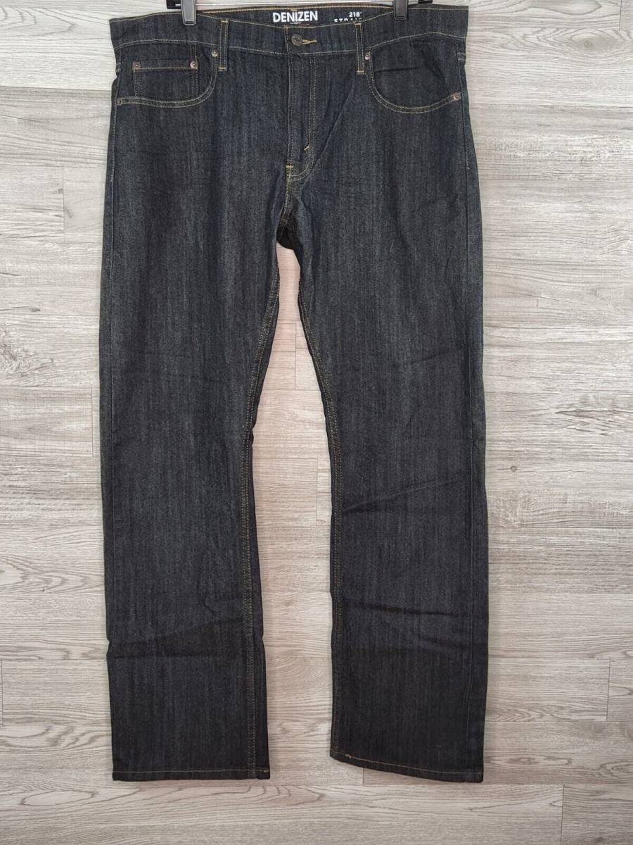Levis Denizen Men's 218 Straight Fit Dark Wash Denim Blue Jeans Size 36 x 32 New 海外 即決