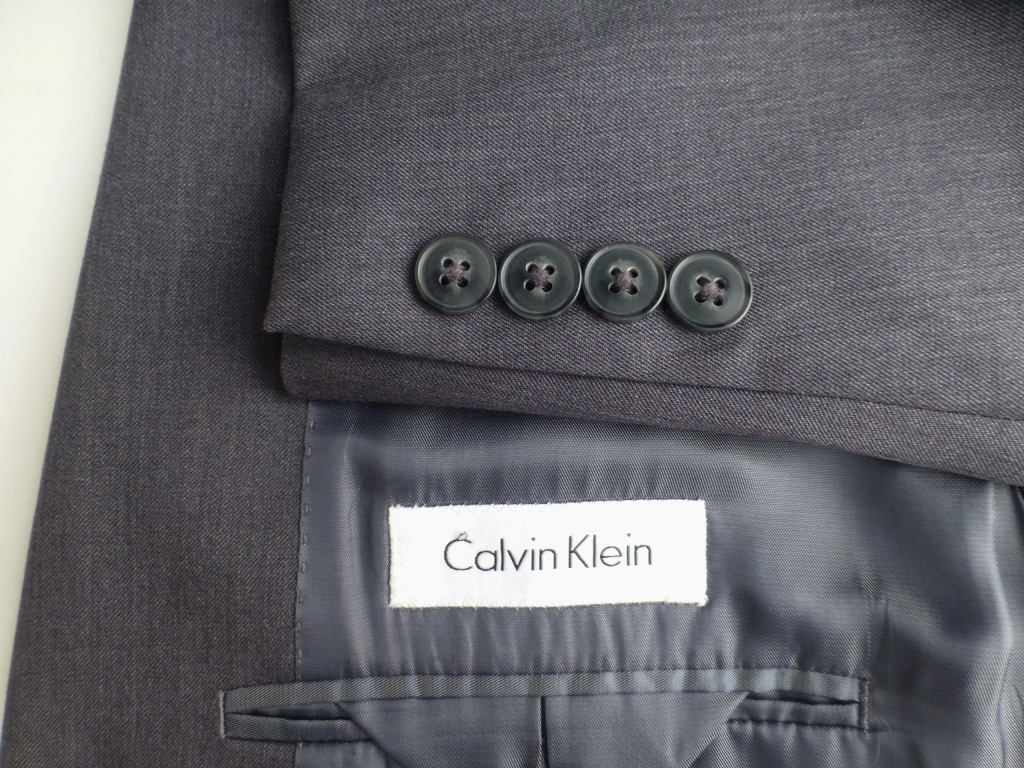 ◆CALVIN KLEIN CK スーツ グレー 40L 美品 カルバンクライン_画像3