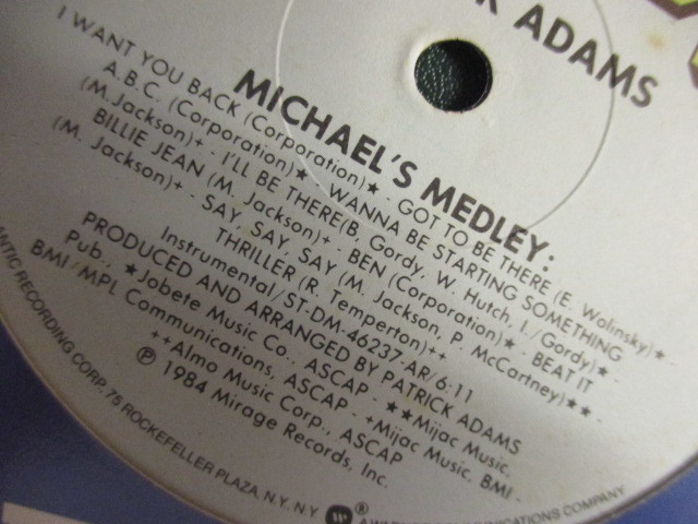 ★ Patrick Adams ： Michael's Medley 12'' ☆ (( Michael Jackson, Jackson 5 メドレー / I Want You Back , Billie Jean, Beat It 他_画像3