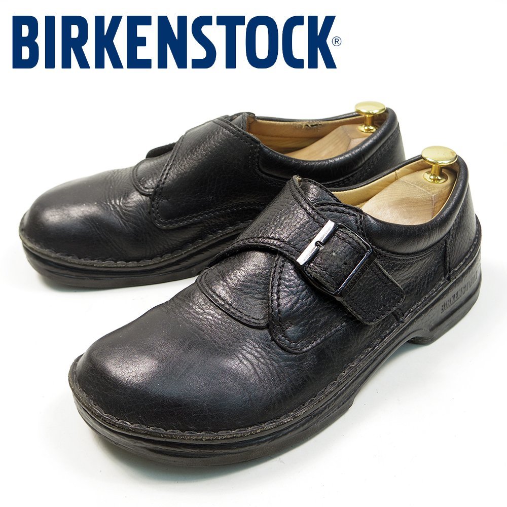 26.5cm(41)表記　BIRKENSTOCK ビルケンシュトック　モンクストラップローファー　レザーシューズ　コンフォート　コルクインソール/U5923_画像1