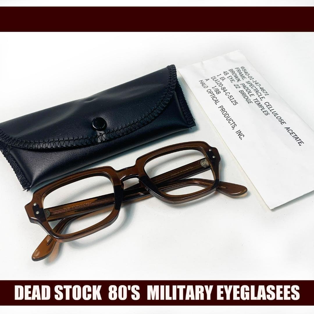 メール便可 デッドストック 80s HALO製 アメリカ軍 メガネ 