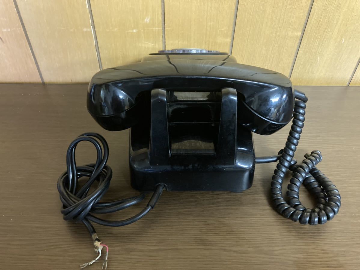 【日本全国 送料込】ジャンク扱い 黒電話 ダイヤル式電話 昭和レトロ アンティーク インテリア OS820_画像3