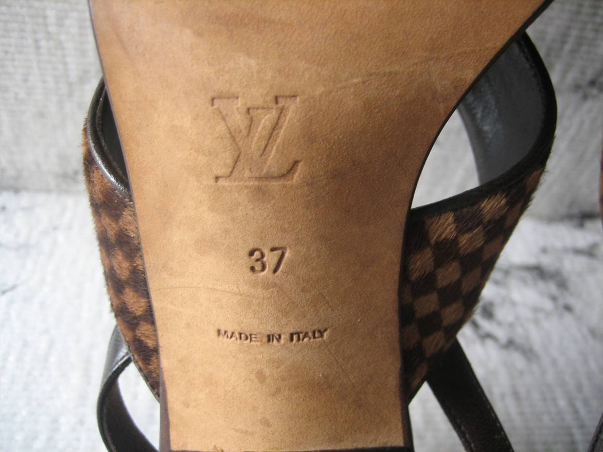 す＊　 LOUIS VUITTON 　＊　ダミエ　＊　ミュール 　＊　サンダル 　＊　ルイヴィトン 　＊　size　３７_画像7