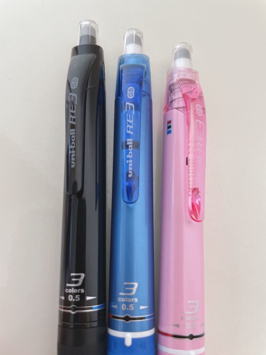 uni 3色ボールペン×3 新品未使用 赤 青 黒 0.5 まとめ売り セット売り
